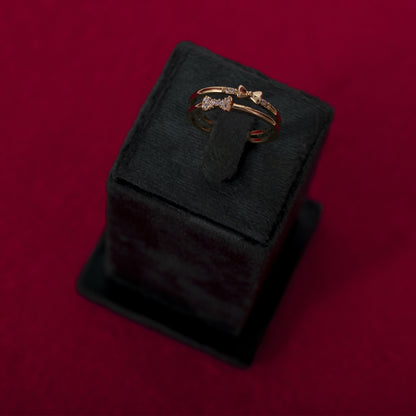The Petite Bow Double-Band Ring