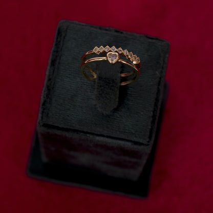 The Radiant Heart Dual-Band Ring