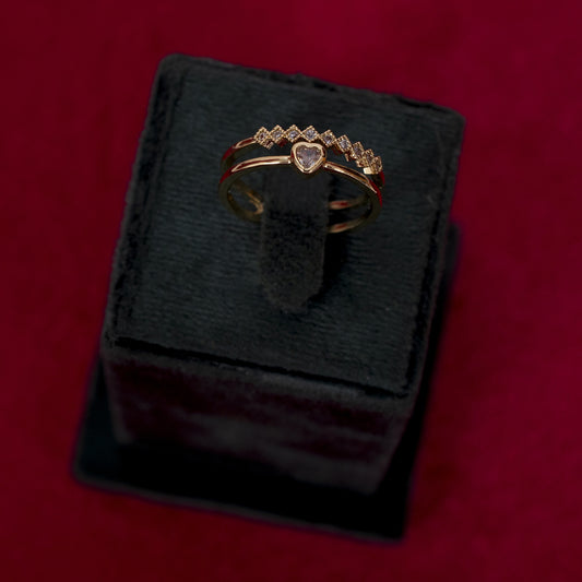 The Radiant Heart Dual-Band Ring