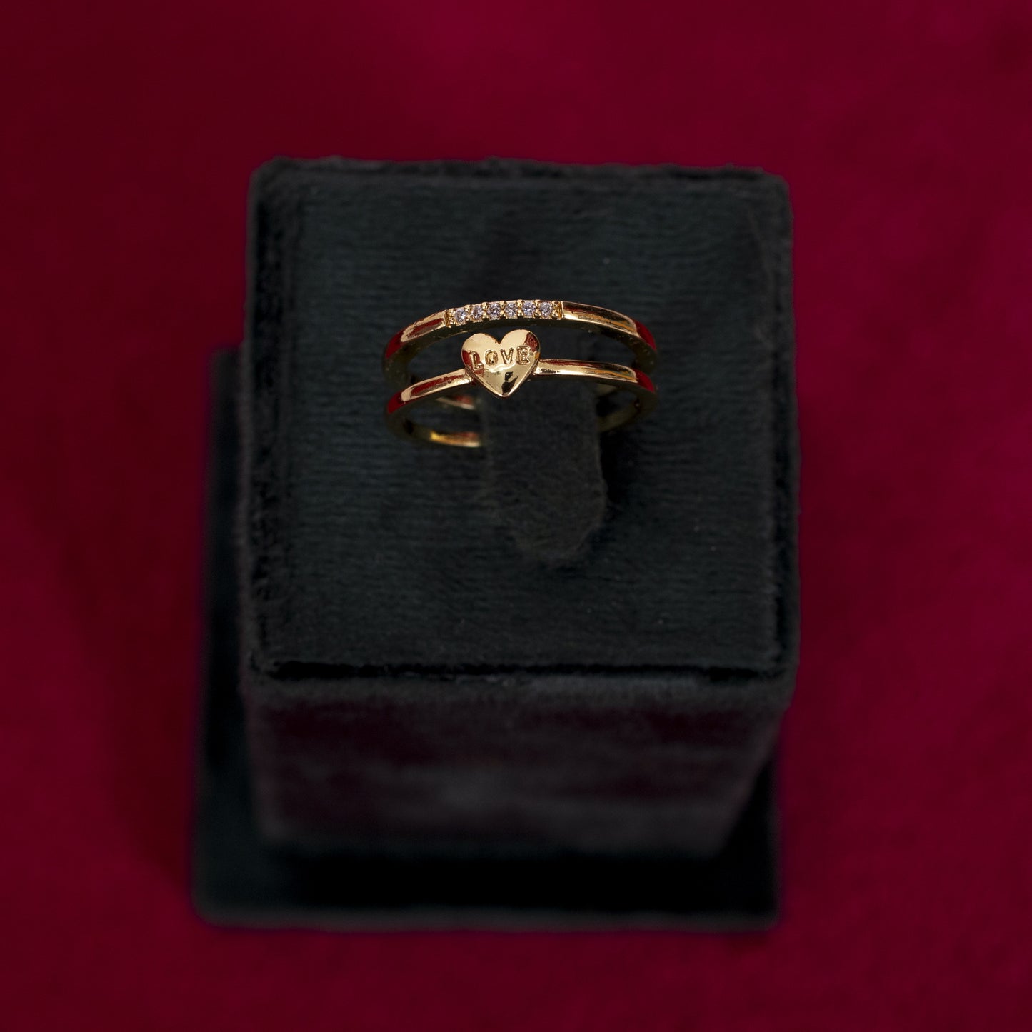 The Eternal Heart Handcrafted Double Band Ring