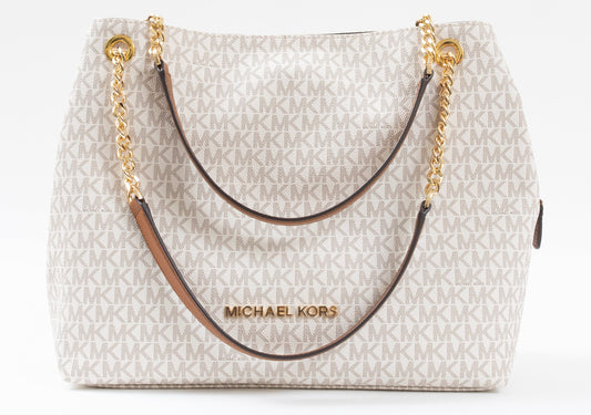 Michael Kors Pre-Loved Jet Set Chain Tote in Signature Canvas