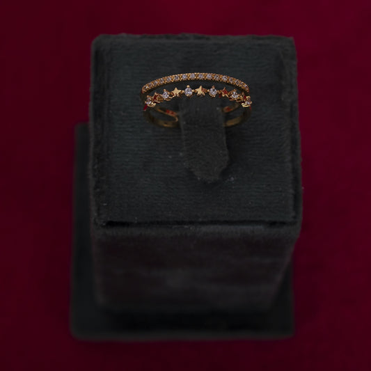The Celestial Starlight Double-Band Ring