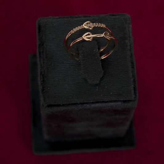 The Isabella Interlocking Heart Ring Duo