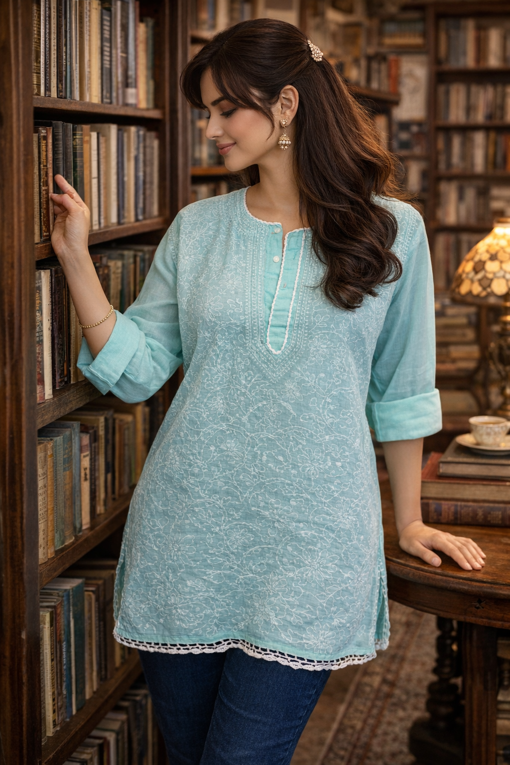 Abby Pastel Green chikankari