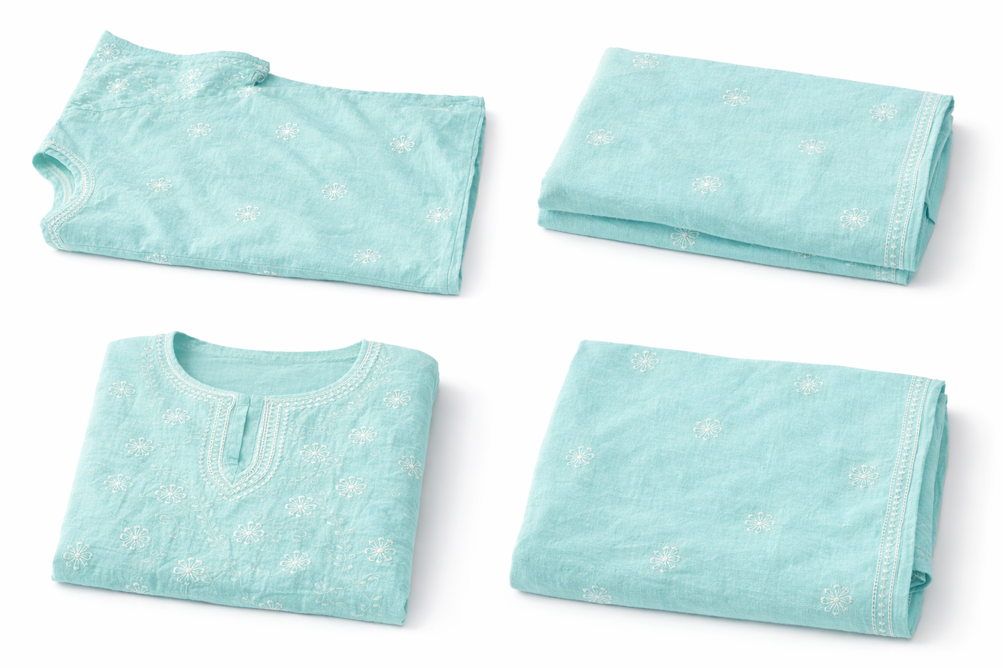 Sharon Sea green Chikankari kurta