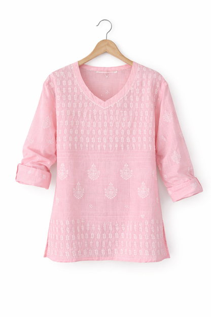Gul – Light Pink Chikankari Kurta