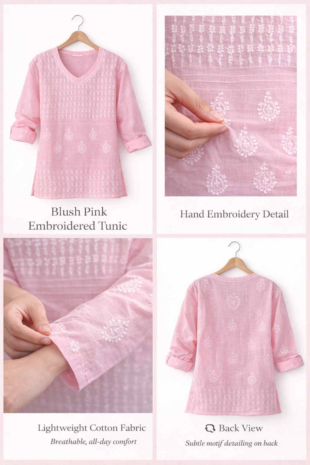 Gul – Light Pink Chikankari Kurta