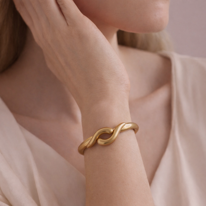 Lily Handcrafted Bracelet in Gold Tone
