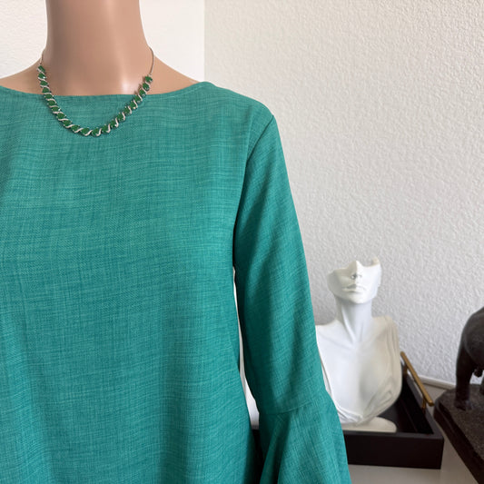 Green Teardrop Necklace and Earring set