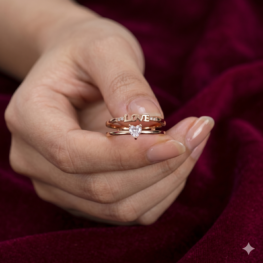 The Elite 'Love' Silhouette Ring