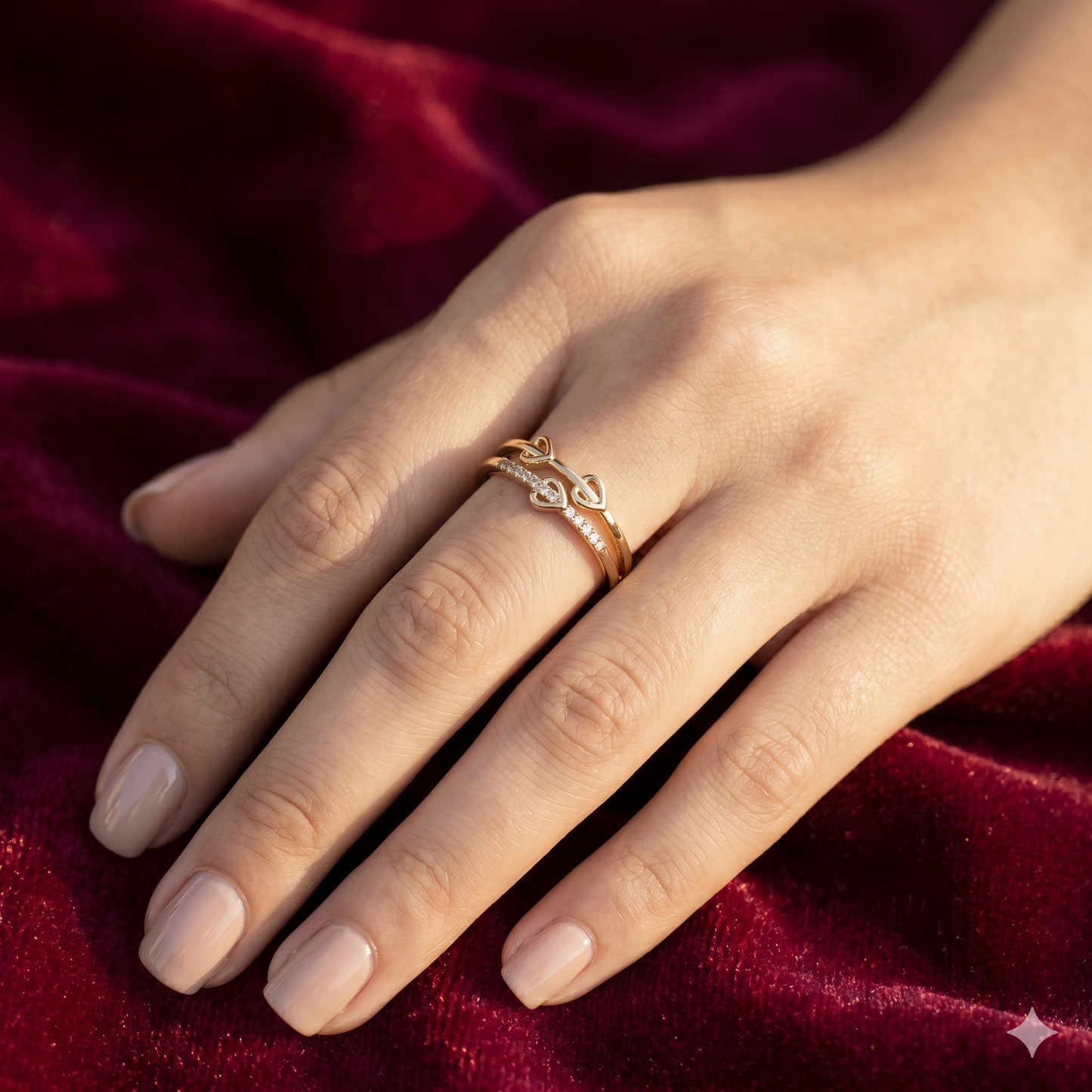 The Isabella Dual-Band Crystal Ring