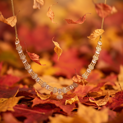 Golden Autumn Radiance Necklace Set