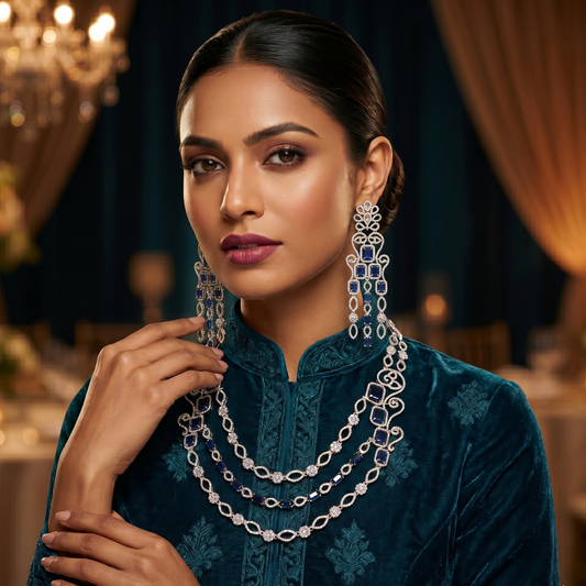 The Maharani Avantika Collection: A Royal Azure Symphony