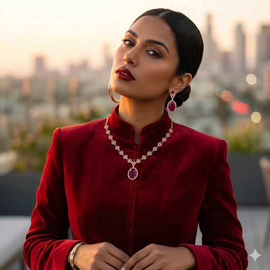 Royal Elegance: The Rani Noor Necklace Set