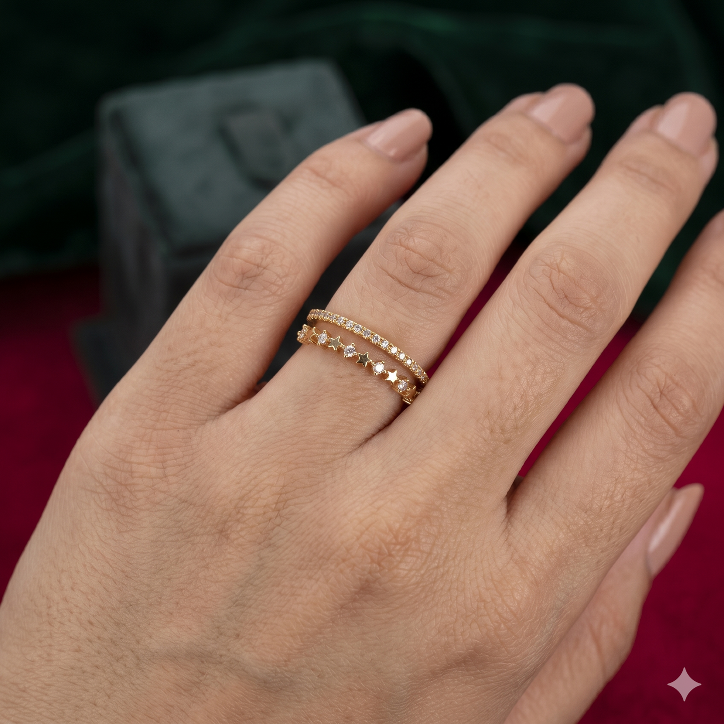 The Celestial Starlight Double-Band Ring
