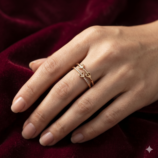 The Isabella Interlocking Hearts Ring