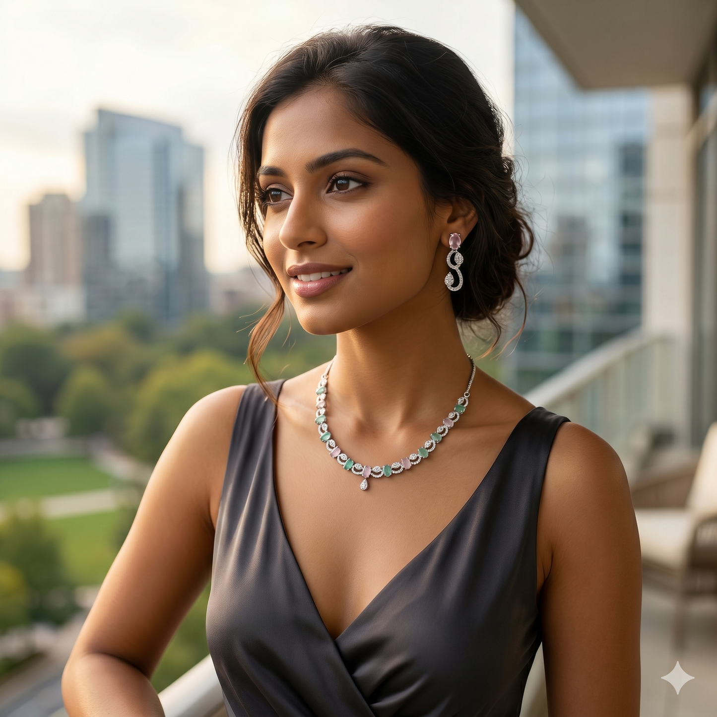 Pastel Grace Necklace & Earring Set