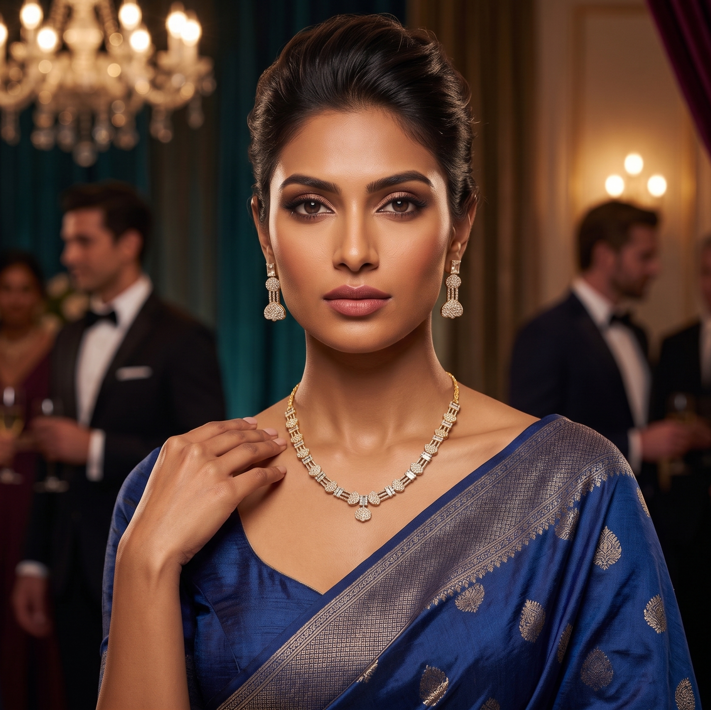 Golden Autumn Radiance Necklace Set