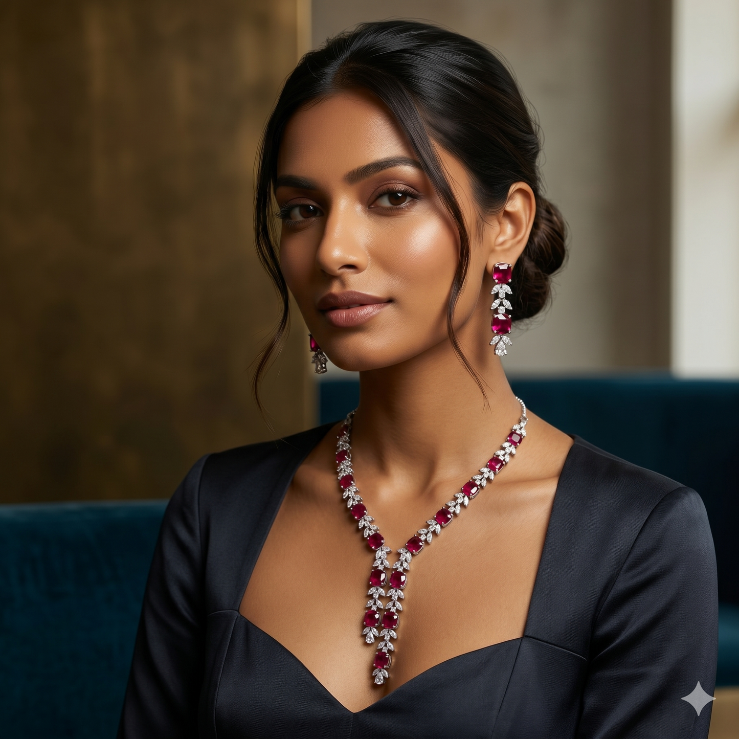 Radiant Ruby-Red Majesty Set