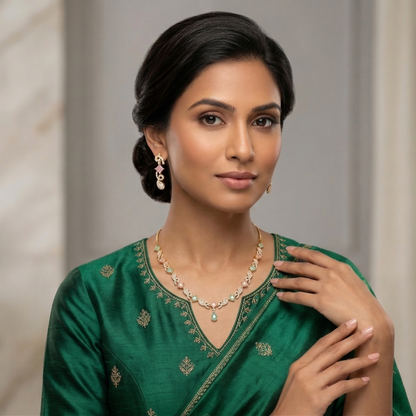 Pastel Elegance Necklace & Earring Set by MyAlmari