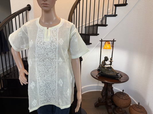 Noor-e-Chikan – Cream Chikankari Kurta | A Glow of Tradition