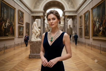 Meena handcrafted kundan necklace and earrings