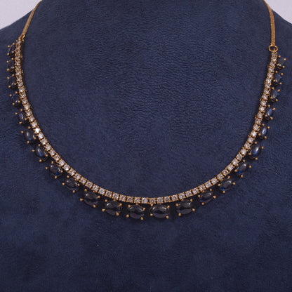 Midnight Blue Luxury Collar & Drop Earring Set