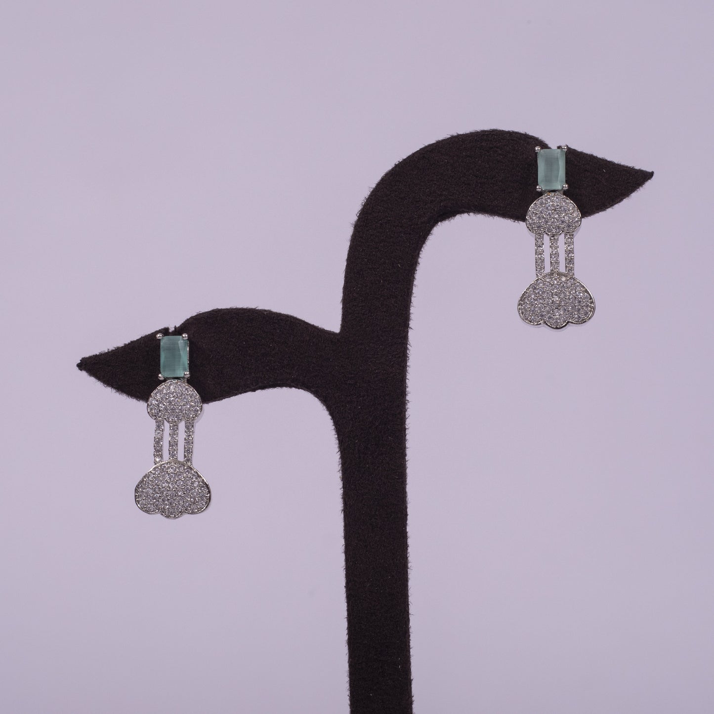 Mint Frost Elegance Necklace & Earring Set
