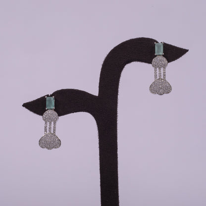 Mint Frost Elegance Necklace & Earring Set