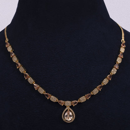 Ethereal Rose Gold Teardrop Necklace