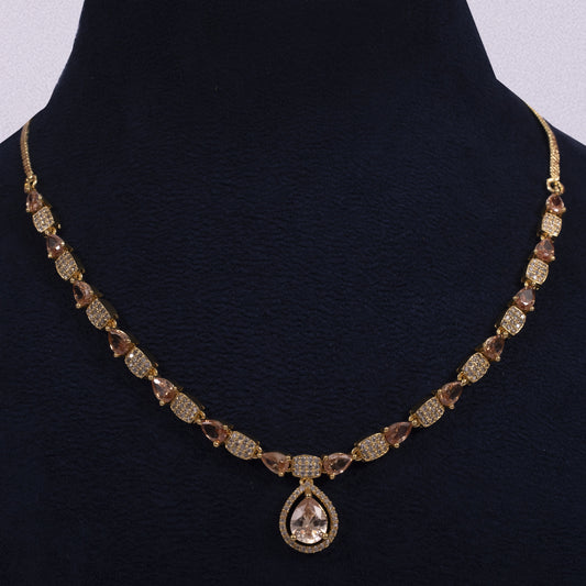 Ethereal Rose Gold Teardrop Necklace