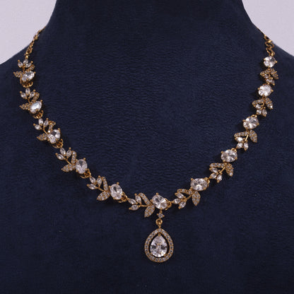 Chandrika Royal Bloom American Diamond Necklace Set