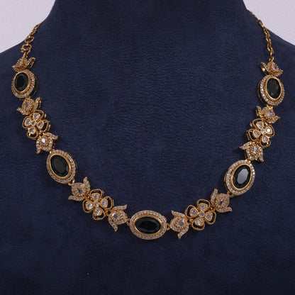 Ananya Emerald Glow Necklace Set
