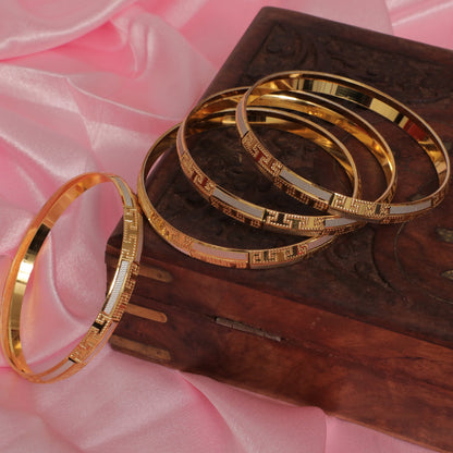 Salman Handcrafted White and Yellow Gold plated bracelet