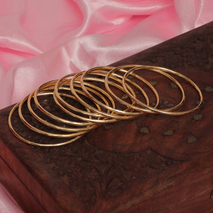 Emma Handcrafted plain hoop bangles(set)