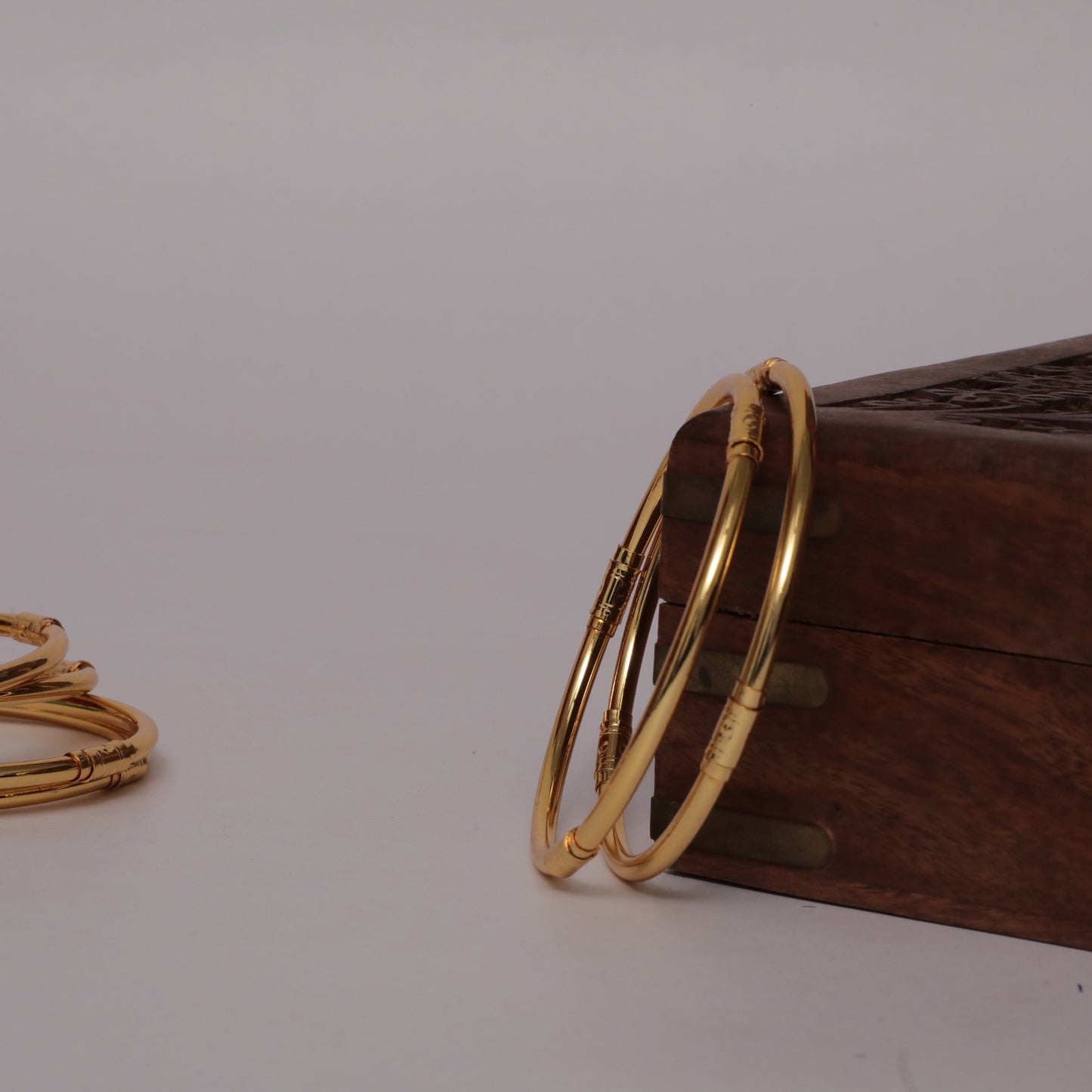 Mia Handcrafted gold tone industrial bracelet