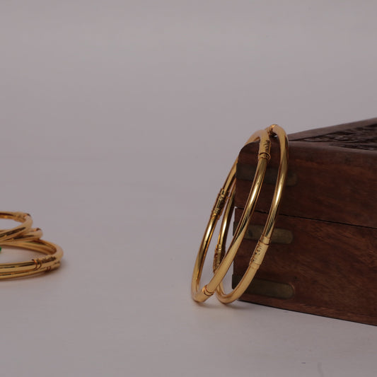 Mia Handcrafted gold tone industrial bracelet