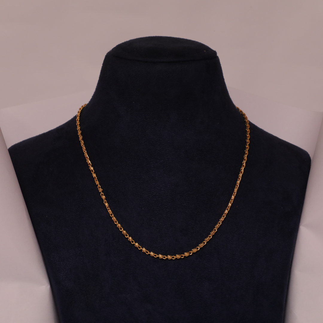 Classic Gold Twisted Rope Link Chain
