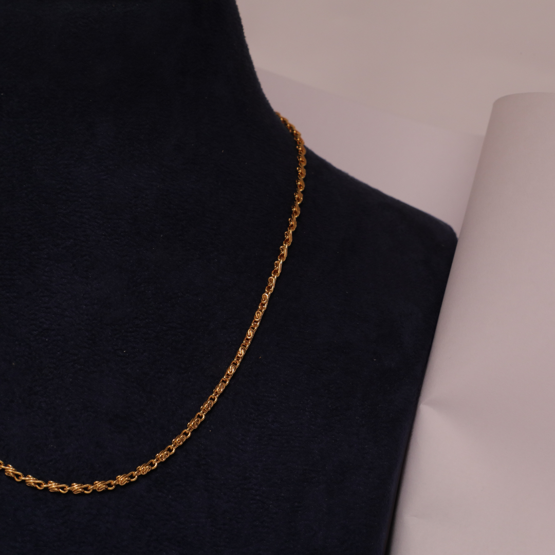 Classic Gold Twisted Rope Link Chain
