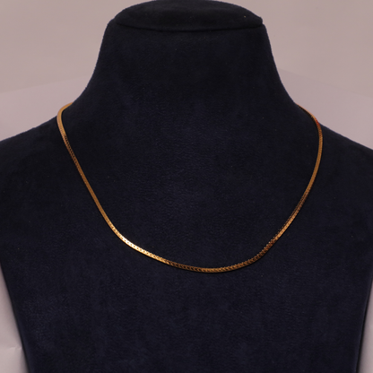 Sleek Gold Snake Link Chain