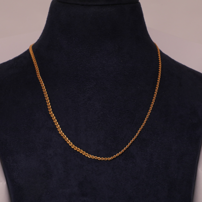 Delicate Gold Spiral Scroll Link Chain