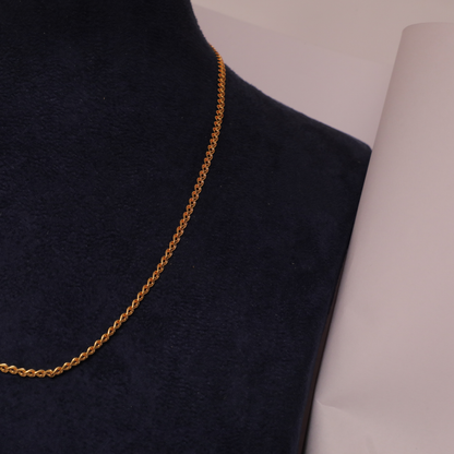 Delicate Gold Spiral Scroll Link Chain