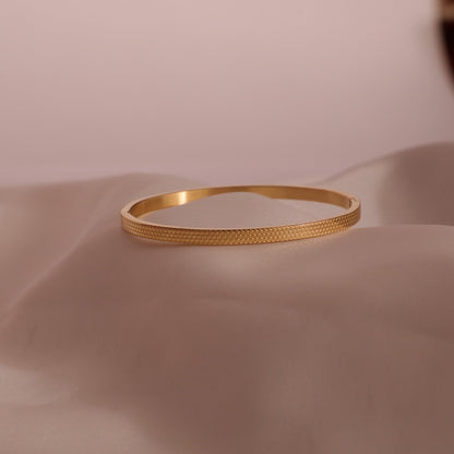 Leena Gold tone Honeycomb Bangle