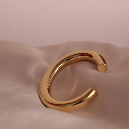 Aria Half Moon Handcrafted gold tone Bracelet