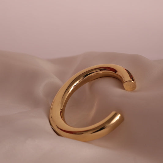 Aria Half Moon Handcrafted gold tone Bracelet