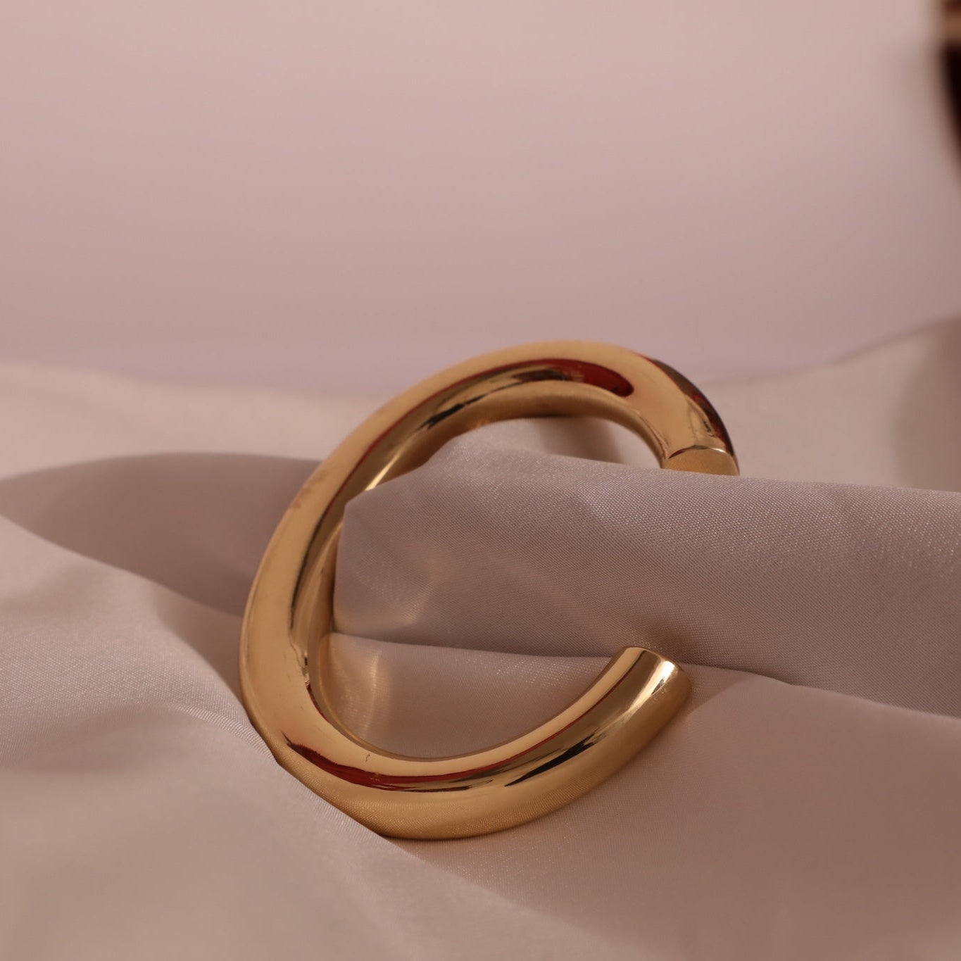 Aria Half Moon Handcrafted gold tone Bracelet