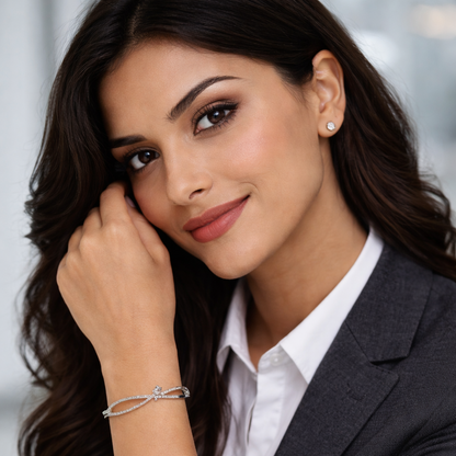 Amanda Handcrafted Silver and Stone Bracelet