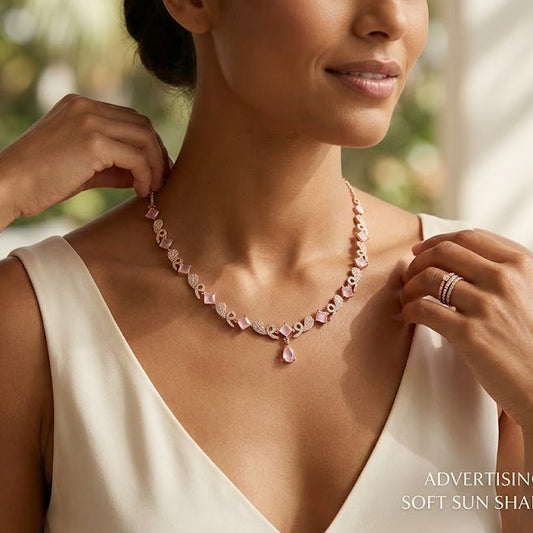 Handcrafted Elegance: The Rose Gold Aura Necklace