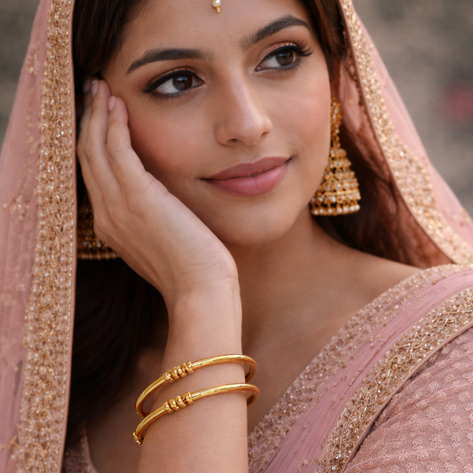 Charlotte Handcrafted gold tone bracelet