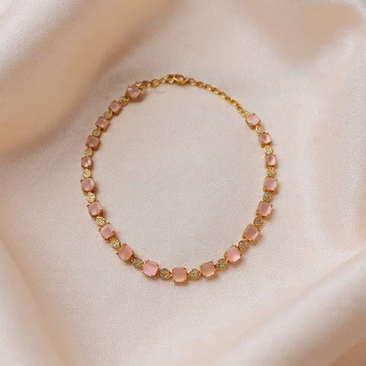 Emerald Glow Crystal Link Necklace Set